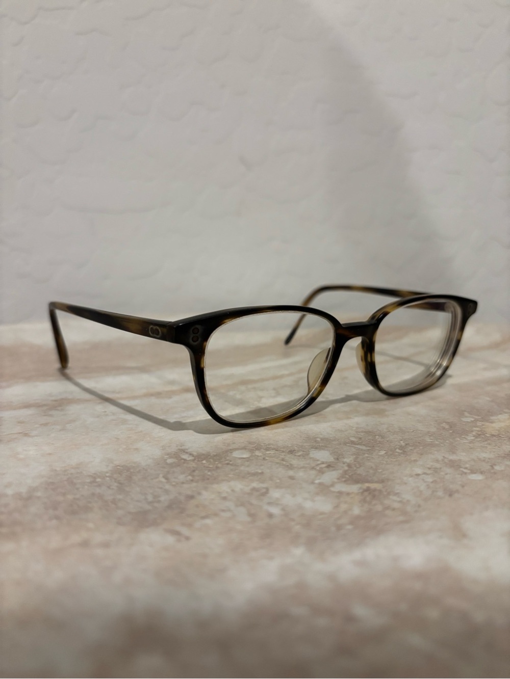 Oliver Peoples Nisen Rectangular Oval Tortoiseshell Eyeglasses